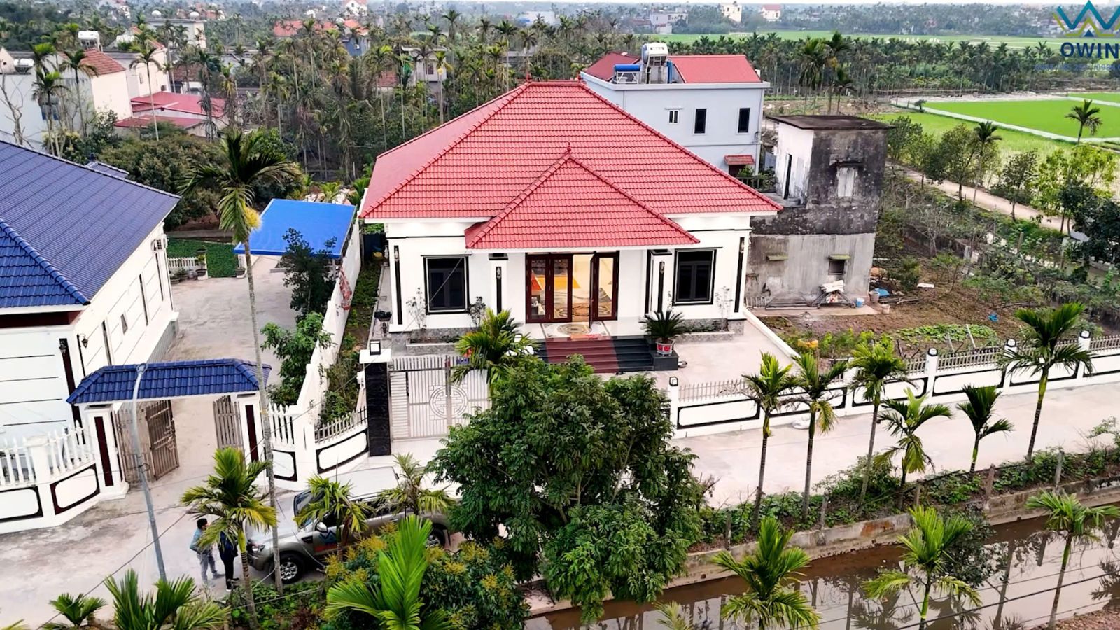 Thi công lắp đặt cửa nhôm kính cao cấp mái Nhật 1 tầng tại Nam Định