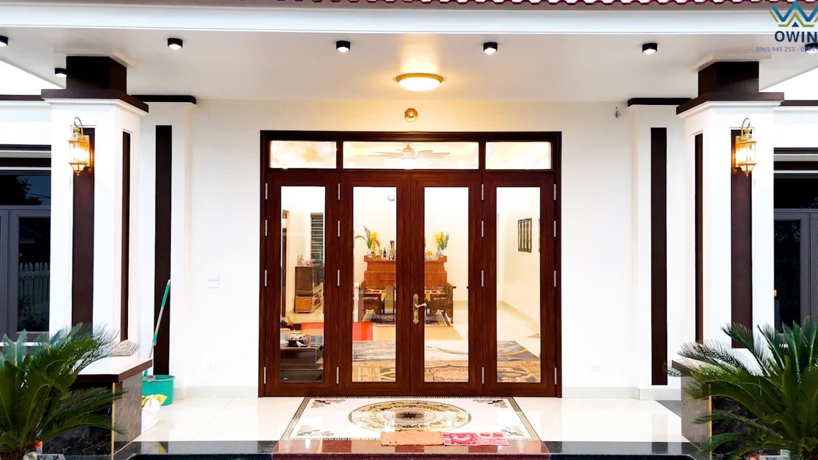 Thi công cửa nhôm kính cao cấp mái Nhật 1 tầng tại Nam Định